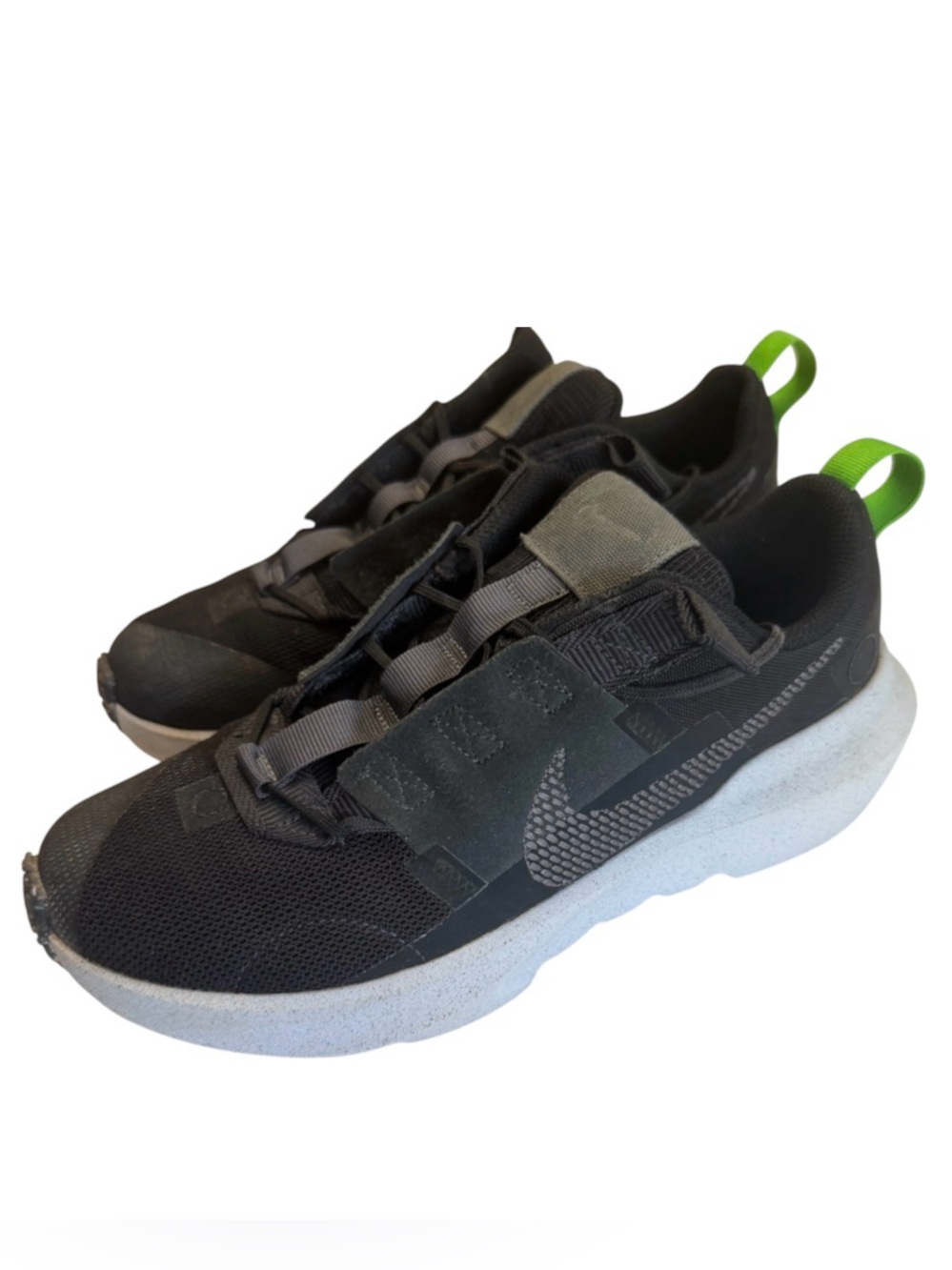 Nike Crater Impact GS Black Green Strike Sneakers 5.5Y (Women's 7) DB3551-001